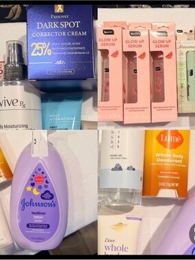 Johnson's Bedtime Lotion + Assorted Skincare Bundle All New